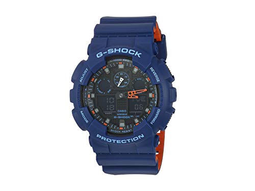 카시오 손목시계 Mens G Shock Quartz Watch with Resin Strap, Multi, 28.8 (Model - GA-100L-2ACR) 미국출고 -564403