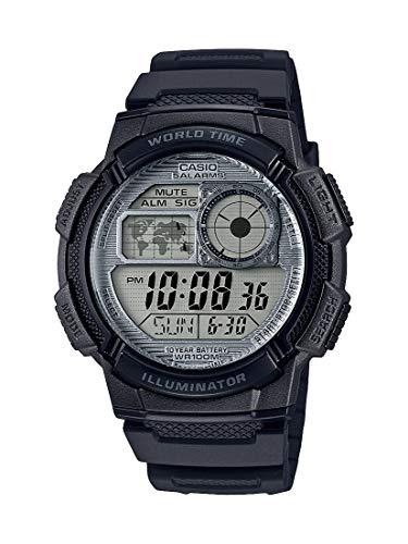 카시오 손목시계 남성용 쿼츠 시계 , 블랙, 19.4 (모델 - AE-1000W-7AVCF) 미국출고 -564512
