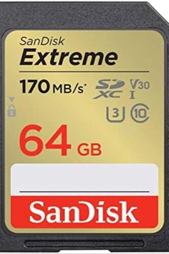 샌디스크 64GB Extreme SDXC UHS-I 메모리 카드 미국-638033