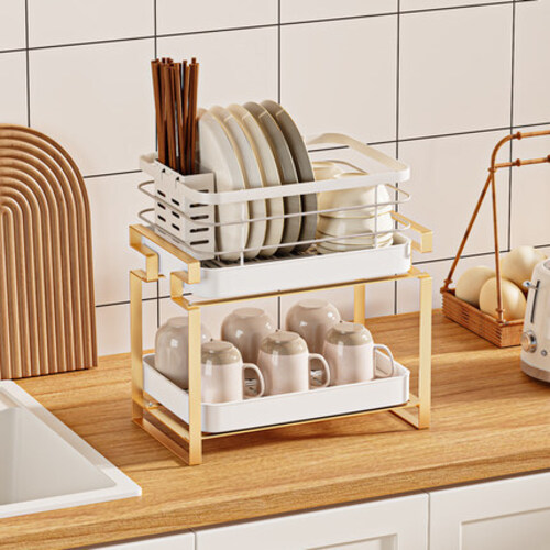 식기건조대 수납 주방 가정용 그릇 젓가락 식기 선반 탁상 스텐 선반