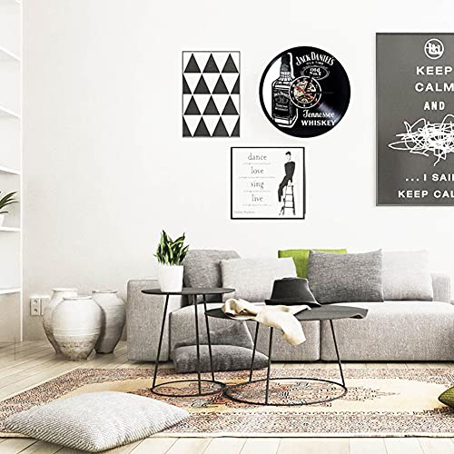 독일 벽시게 비닐 레코드 업사이클링 디자인 거실 침실 레스토랑 벽 장식 블랙 30cm