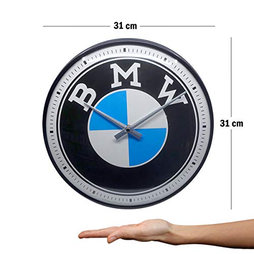 독일 벽시게 노스탤직아트 51097 레트로 BMW 로고 선물 대형 주방 장식용 빈티지 디자인 31cm