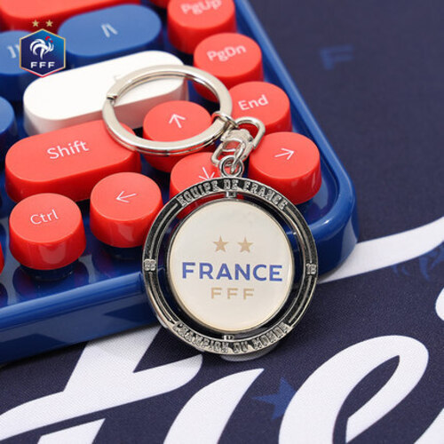 키링 열쇠고리 2022년 FIFA 월드컵 프랑스 축구 국가대표팀 양면 열쇠 회전 가능
