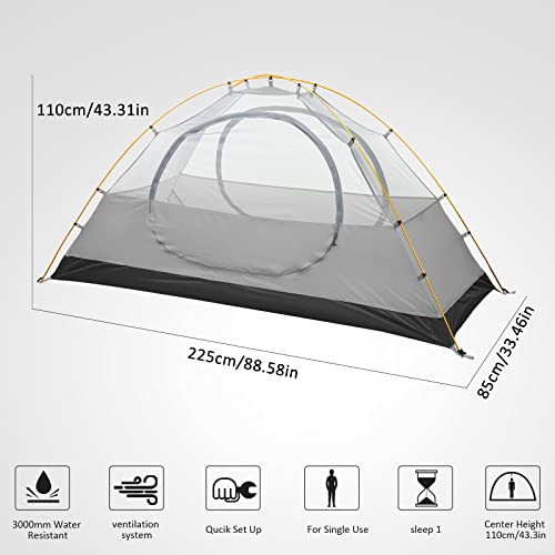 백패킹 텐트 초경량 캠핑 텐트 방수 방풍 돔텐트 하이킹 캠핑 활동에 적합