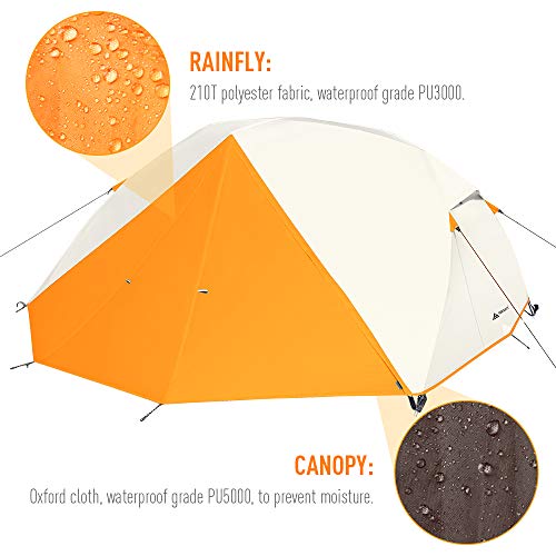백패킹 4계절 포세트 텐트 캠핑 백패킹 하이킹 초경량 이중 도어 방수 설치 휴대