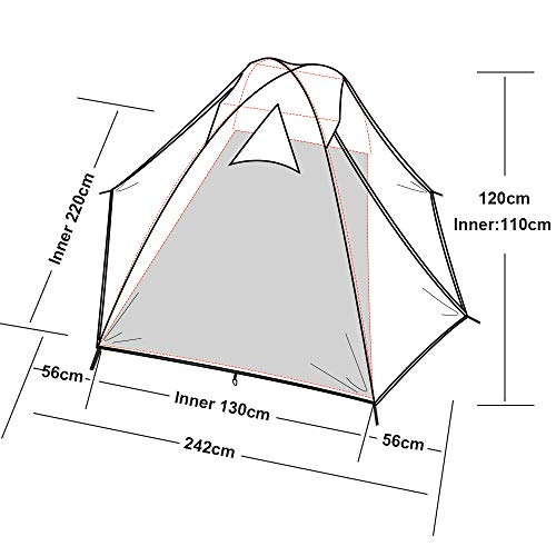 백패킹 텐트 2 4인 캠핑 방수 초경량 텐트 트레킹 야외 축제