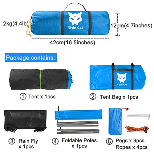 백패킹 텐트 1 2 인 방수 텐트 경량 캠핑 통기성 하이킹 쉬운 설치