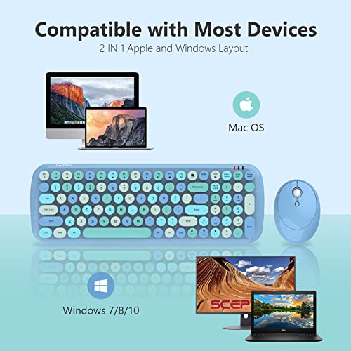 레트로 게이밍 키보드 미국 무선와 마우스 2.4GHz 무선 및 PC 노트북 맥-614606