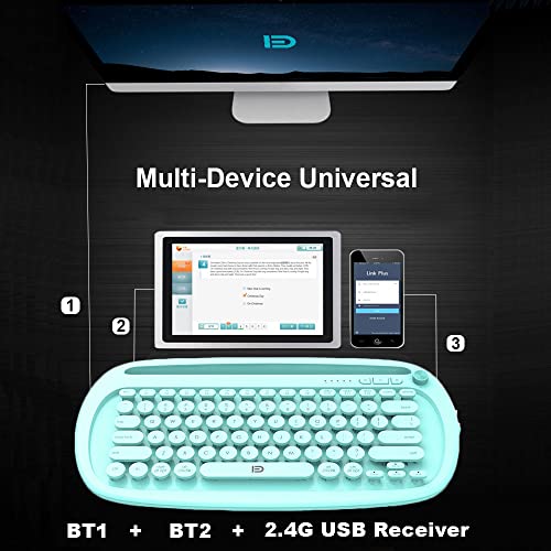 레트로 게이밍 키보드 미국 Attoe Bluetooth 전화 스탠드 홀더 2.4GHz 무선 태블릿 노트북 PC 맥-614864