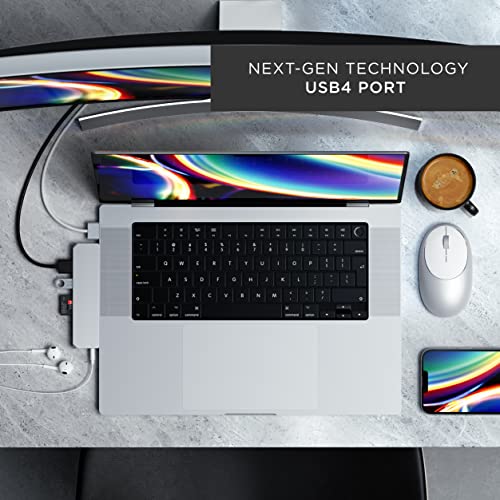 사테치 Pro Hub Max 어댑터 - USB4, USB-A 데이터, USB-C 데이터, 기가비트 이더넷, SD/Micro SD 포트 미국 멀티포트-622678