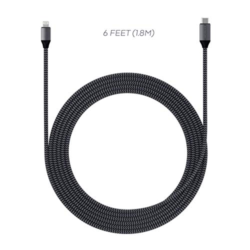 사테치 USB-C to 라이트닝 충전 케이블(6피트) - Apple MFi 인증 미국 멀티포트-622598