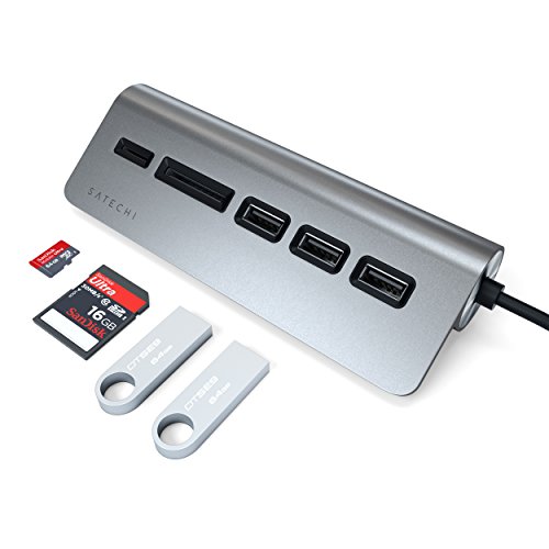 사테치 USB-C 콤보 허브 - USB-A 3.0 데이터 포트 데스크탑용 미국 멀티포트-622574