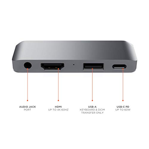 사테치 USB-CPD 충전, 4K HDMI, USB 3.0이 포함된 알루미늄 Type-C Mobile Pro Hub 어댑터 미국 멀티포트-622611