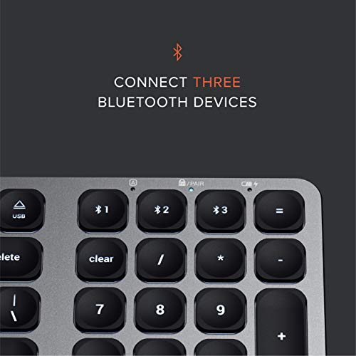 사테치 컴팩트 백라이트 블루투스 키보드 – 무선 블루투스 5.0 미국 멀티포트-622595