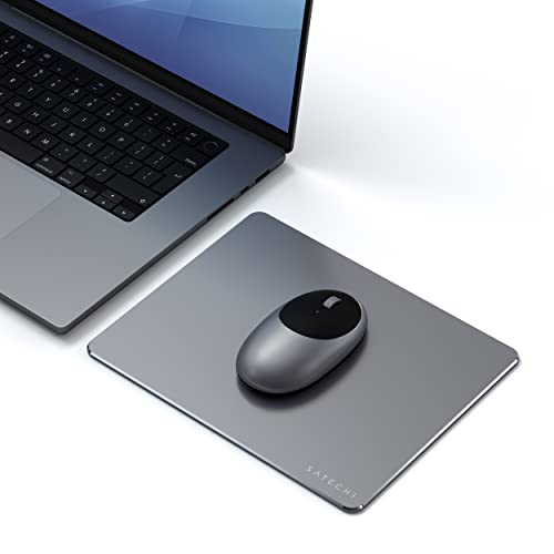 사테치 미끄럼 방지 고무 베이스가 있는 알루미늄 마우스 패드 - 컴퓨터, 노트북 및 데스크톱과 호환 미국 멀티포트-622587
