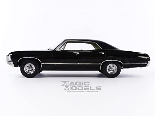 자동차 모형 미국 1967 쉐비 임팔라 스포츠 세단 턱시도 블랙 1/18 모델 바이 그린라이트 119-623440