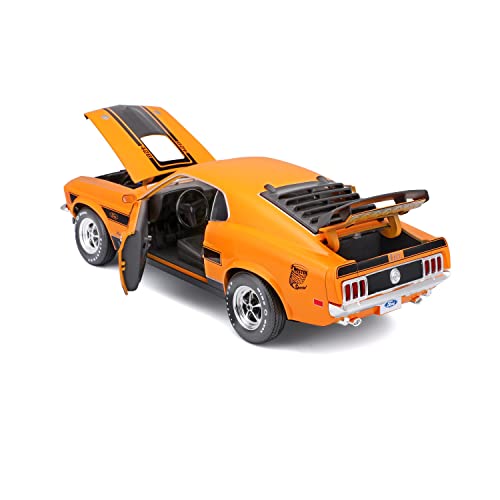자동차 모형 미국 메이스토 1:18 스페셜 에디션 1970 포드 머스탱 마하 1, 오렌지-623418