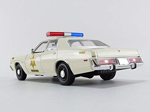 자동차 모형 미국 그린라이트 1975 닷지 코로넷 크림 하자드 운티 보안관 1/18 모델 -623460