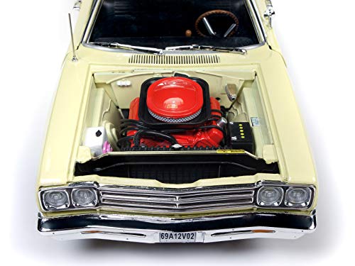 자동차 모형 미국 아메리칸 머슬 1969/5 플리머스 로드 러너 쿠페 선파이어 옐로우와 블랙 탑 루니 튠스-623358