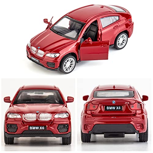 자동차 모형 미국 BDTCTK 모델, 1:43 BMW X6 합금 풀백, 남녀 빨간색-623412