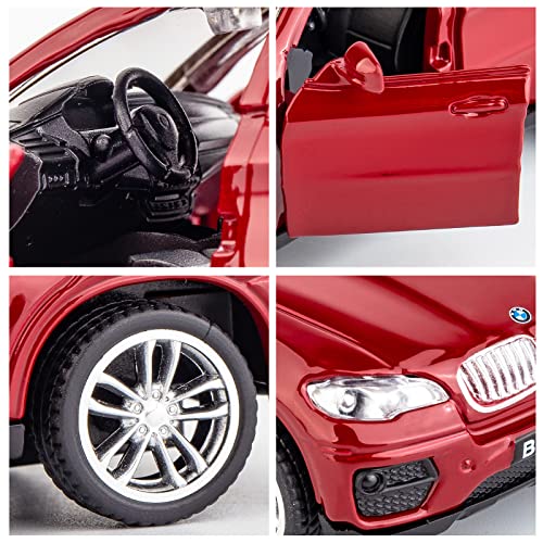 자동차 모형 미국 BDTCTK 모델, 1:43 BMW X6 합금 풀백, 남녀 빨간색-623412