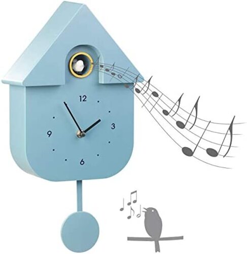 모던 벽시계 독일 성 레온하르트 진자 시계 새소리 자동 수면 기능 현대식 뻐꾸기 시계