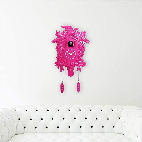 모던 벽시계 독일 WALPLUS 뻐꾸기 벽시계 홈 장식 DIY 사무실 장식 선물 핑크