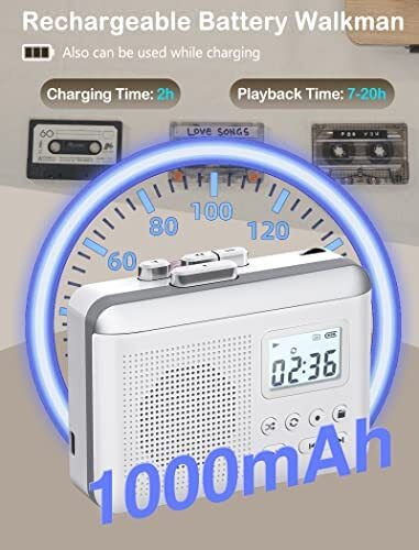 레트로 빈티지 미국 플레이어 휴대용 카세트 레코더 컨버터, SD 카드를 통해 카세트에서 MP3-627986
