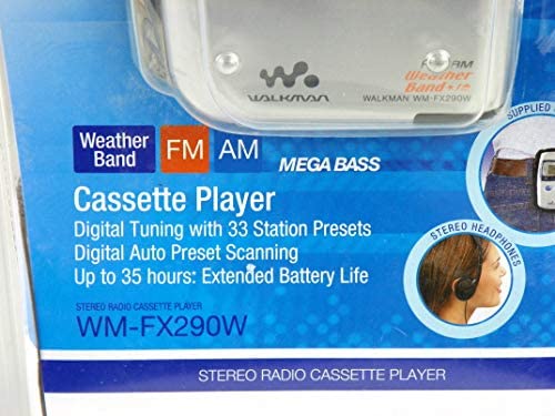 레트로 빈티지 미국 플레이어 소니 WM-FX290W 워크맨 AM,FM,날씨 라디오 겸 카세트 -628050