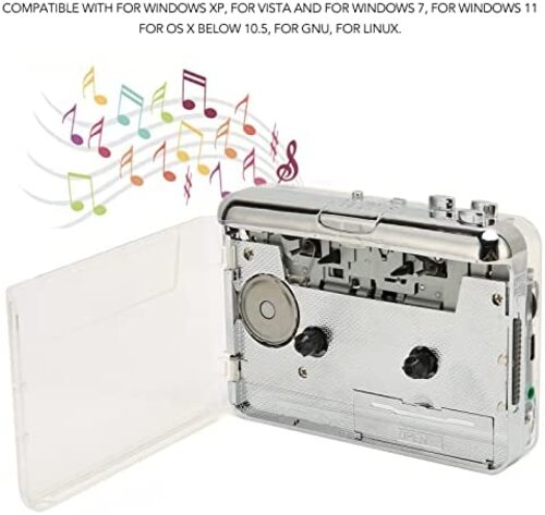 레트로 빈티지 미국 플레이어 고우닉 카세트, USB 카세트-MP3 컨버터 휴대용 워크맨 음악 테이프-MP3, 3.5mm 헤드폰 잭 포함-628109