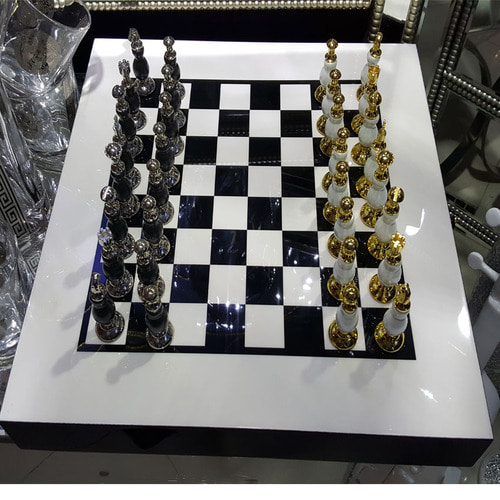 체스 럭셔리 메탈 세트 접이식판 체스 네오클래식 유럽풍 고급 chess