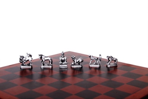 메탈 몽골 장기 체스 입체 장기 체스 합금 고급 chess