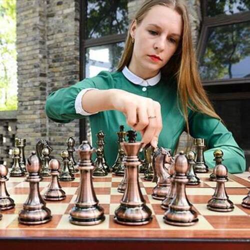 체스 유럽 금속 경기 퍼즐 접이식 보드 고급 chess
