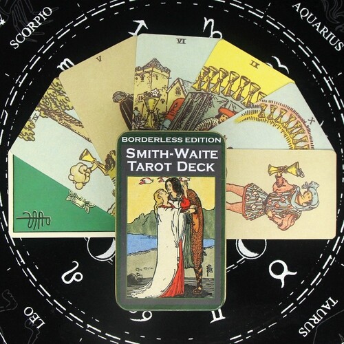 타로 카드 Tarot Vintage 철제 케이스 골드 아트 클래식 비트로타