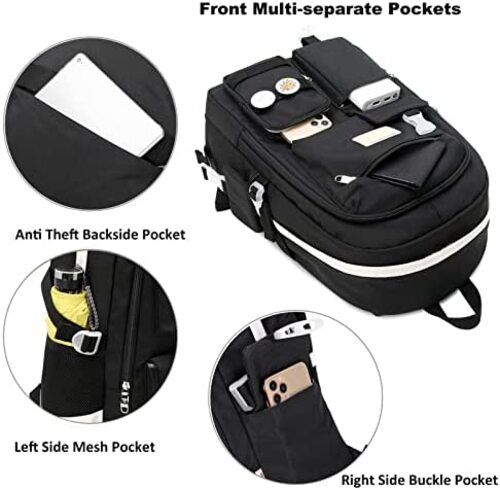 신학기 가방 미국 백팩  업무용 노트북 수납, 방수 도난방지 여행 데이팩 화이트-630494