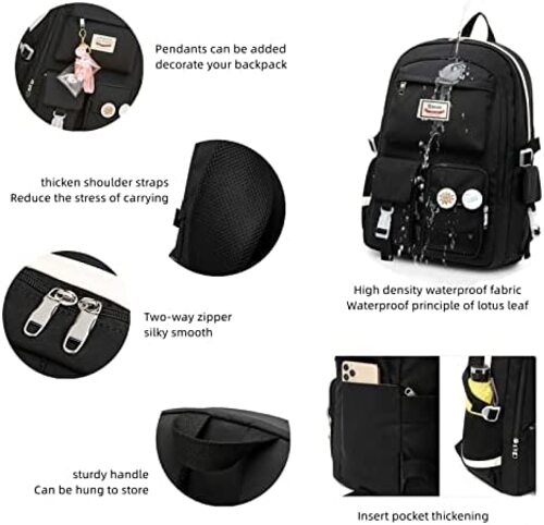 신학기 가방 미국 백팩  업무용 노트북 수납, 방수 도난방지 여행 데이팩 화이트-630494