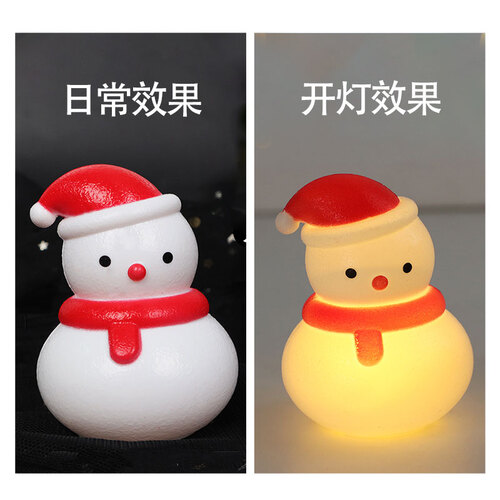 탁상 조명 크리스마스 케이크 장식 led 램프 눈사람 스카프 트리 크리스탈