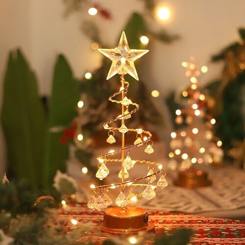 탁상 조명 크리스마스 트리 북유럽 레트로 크리스탈 별등