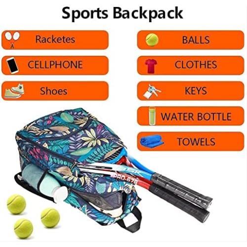 테니스 가방 백팩 미국  라켓 라켓 1개 또는 2개를 담을 수 있는 여성과 남성용 , 다기능 스포츠-633273