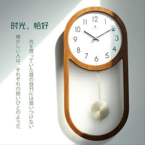 일본식 벽시계 빈티지 시계 원목 거실 중식 아이디어-633164