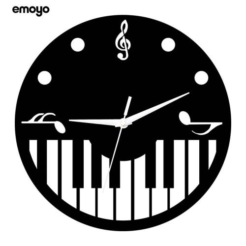 피아노 벽시계 패션 시계 음악 개성 장식 음악학원 교습 무음-633189