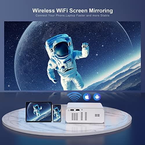 휴대용 미니 빔 프로젝터 미국 WiFi를 지원하는 Wielio, 네이티브 1080P 8500L 휴대용 야외 영화,iOS 안드로이드