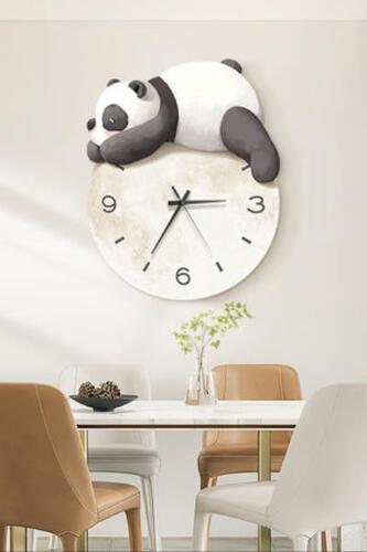 인테리어 벽시계 거실 디자인 팬더시계 북유럽 그림 벽걸이 귀여운