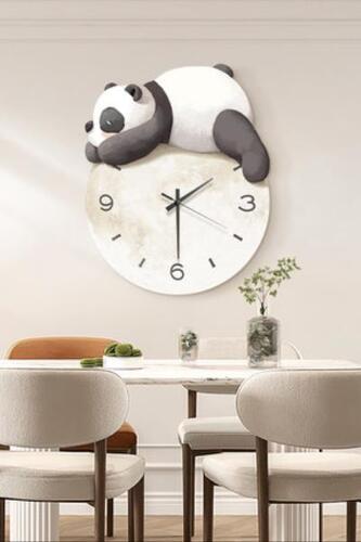 인테리어 벽시계 거실 디자인 팬더시계 북유럽 그림 벽걸이 귀여운