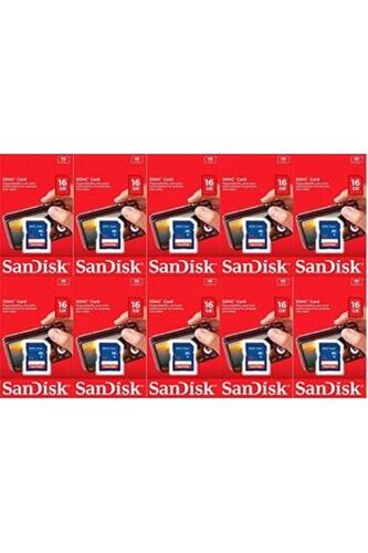 샌디스크 16GB (10팩) SD카드 번들 SDHC 클래스 4 플래시 메모리 미국-638044