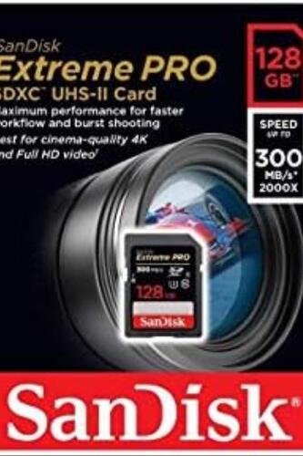 샌디스크 128GB SDXC SD Extreme Pro UHS-II 메모리 카드 미국-638303