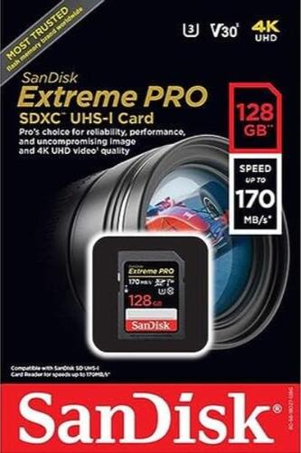 샌디스크 128GB Extreme PRO UHS-ISDXC 메모리 카드 미국-638041