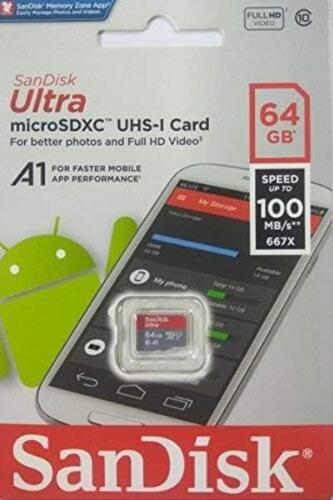 샌디스크 64GB 울트라 마이크로 SDXC 메모리 카드 미국-638309
