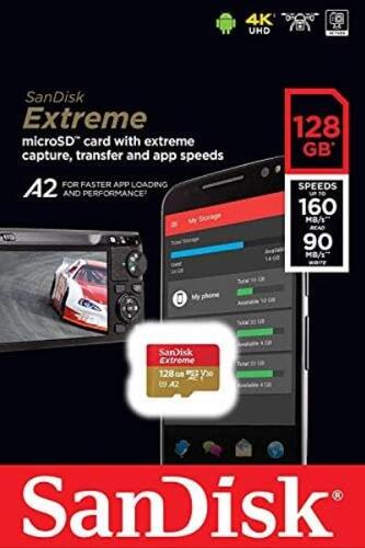 샌디스크 Extreme V30 A2 128GB MicroSD 메모리 카드 미국-638131