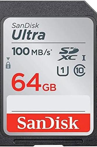 히어로 파이버 샌디스크 64GB 울트라 클래스 10 SDXC UHS-I 캐논 EOS 리벨 미국-638062